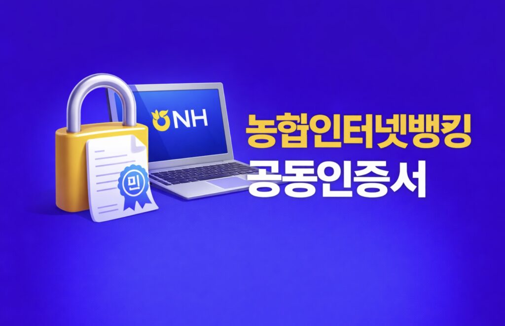 농협 공인인증센터 인터넷뱅킹 홈페이지 (공동인증서 발급 및 복사)